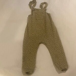 Zara cotton floral sweatshirt overalls